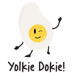 Yolkie Dokie! Funny egg pun t-shirt
