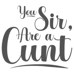 You sir, are a cunt - offensive insult t-shirt