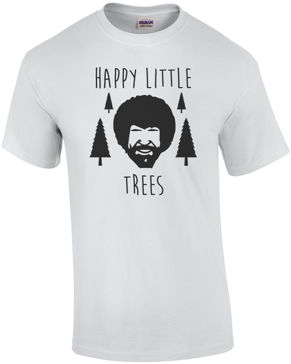Mens Funny Novelty Crew Bob Ross Socks Happy Little Tree