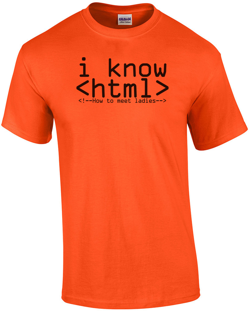 I Know HTML T-shirt Silicon Valley Funny Geeky T-shirts Adult 