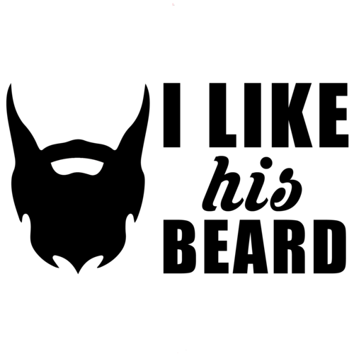 I like his beard - couple's t-shirt