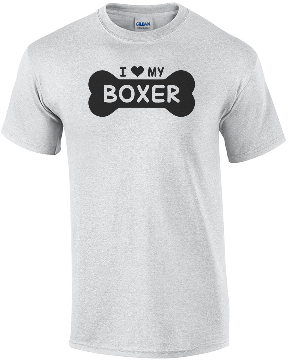 Tee Shirt I Love My Boxer Dog Shirt Mens Shirt 