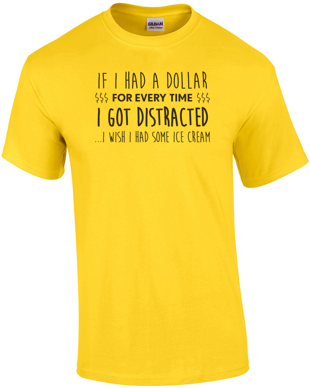 If I had a dollar for every time I got distracted… I wish I had some ice cr…