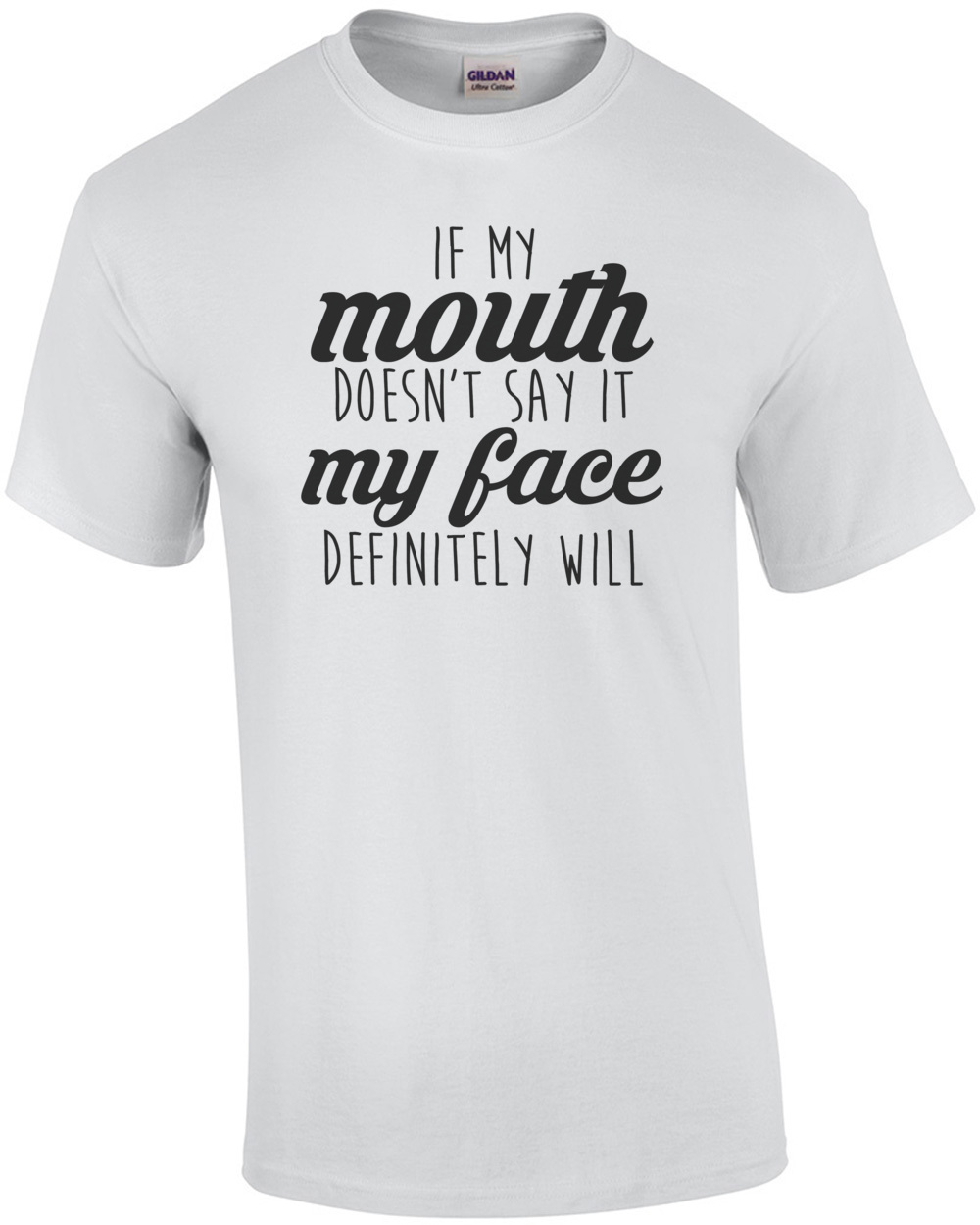 JTJFIT Funny Saying Women's T-Shirt - 'If My Mouth Doesn't Say It My Face Definitely Will' Tee (Pink, M) - View #5