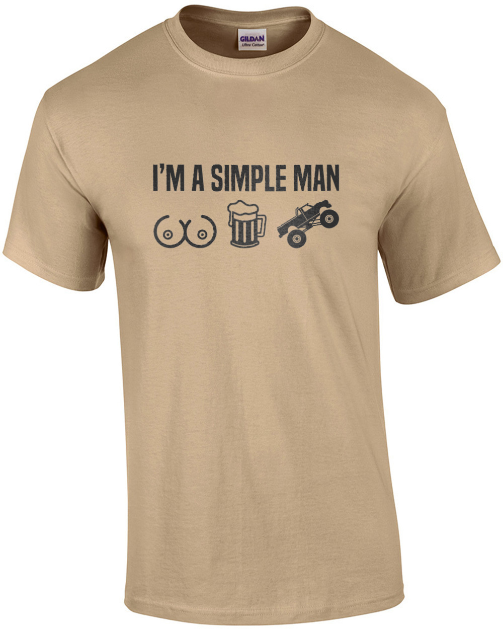 I'm a simple man - breasts, beer, and trucks - funny t-shirt