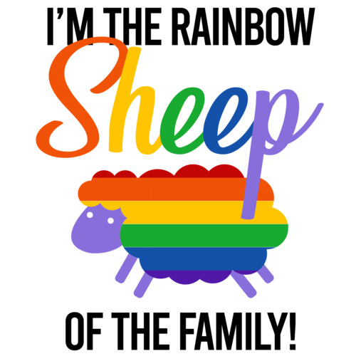 Taie D'oreiller Humoristique I'm The Rainbow Sheep, Gay Pride, Mouton Arc-en-ciel
