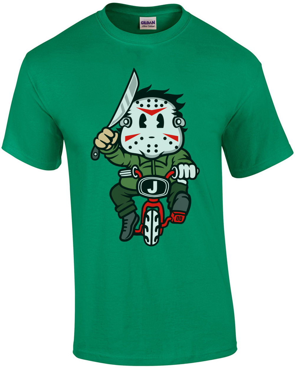Jason On A Bicycle Retro Cartoon T-Shirt