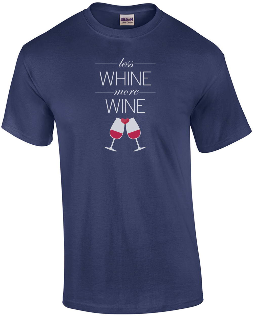 Less whine – more wine – funny wine t-shirt