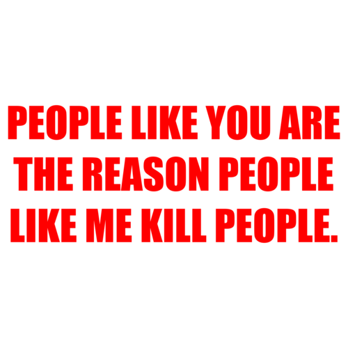 People Like You Are The Reason People Like Me Kill People Shirt