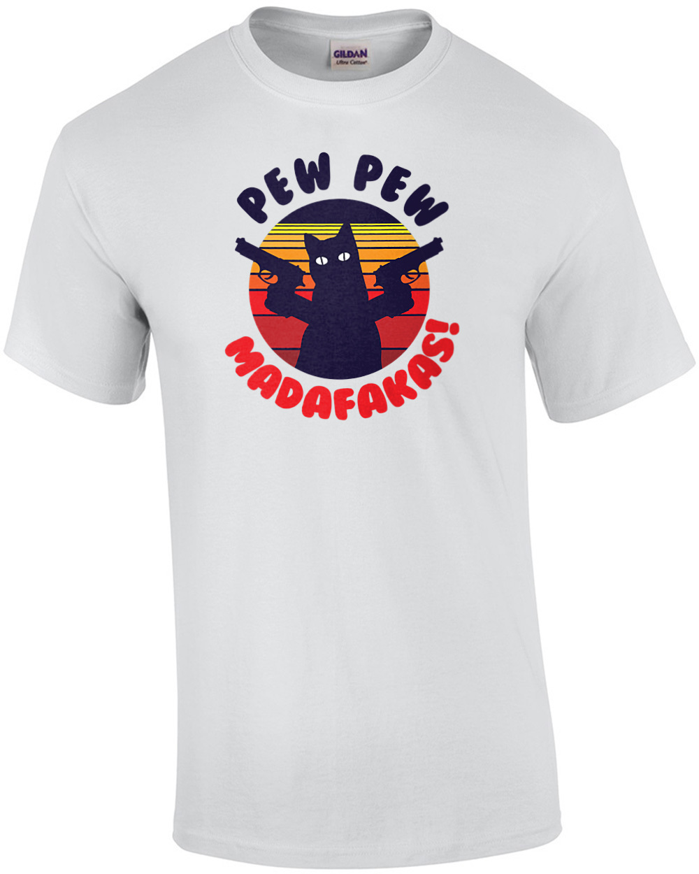 Pew Pew Madafakas! Funny Cat T-Shirt