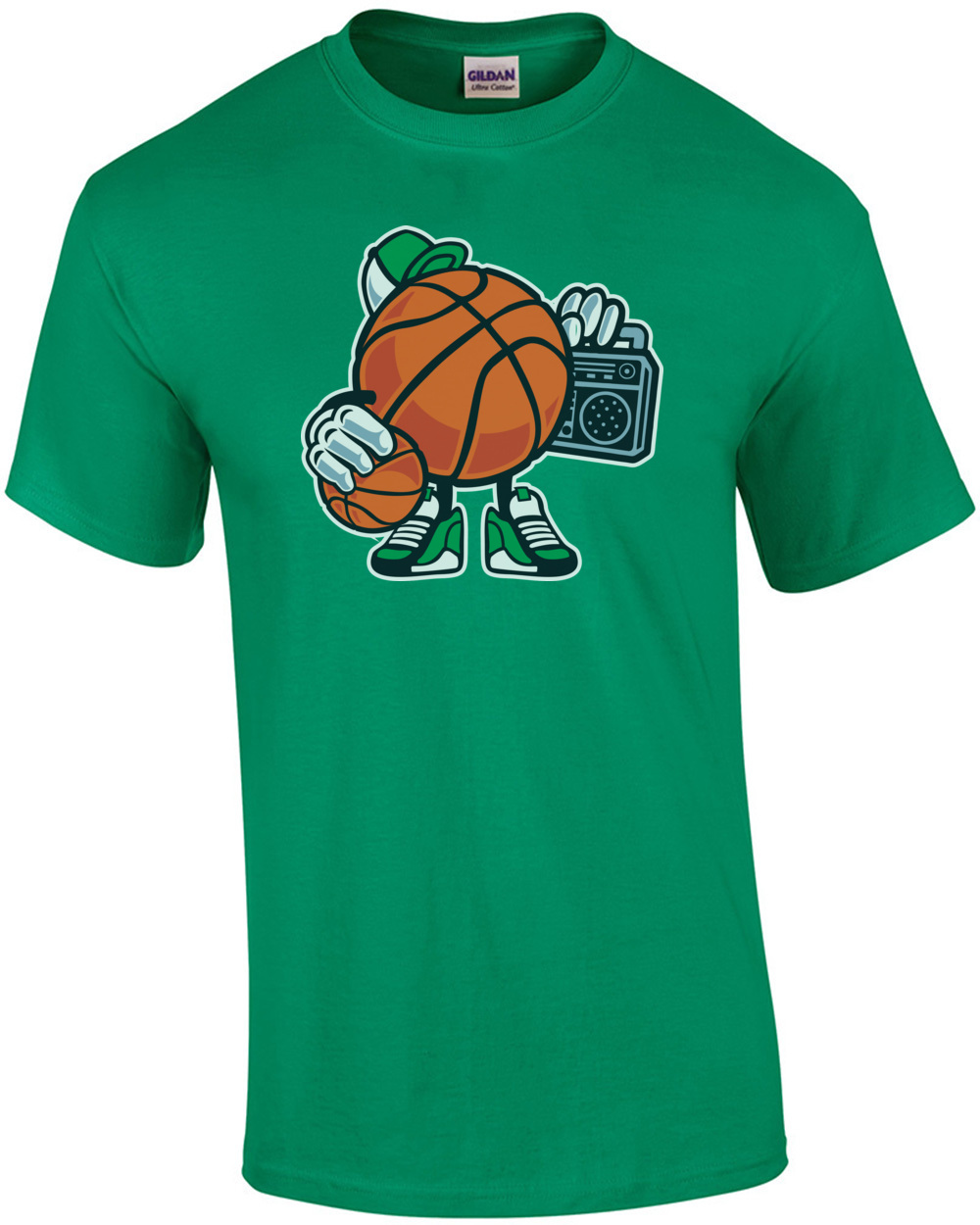 Retro Gangsta Basketball With Boombox T-Shirt