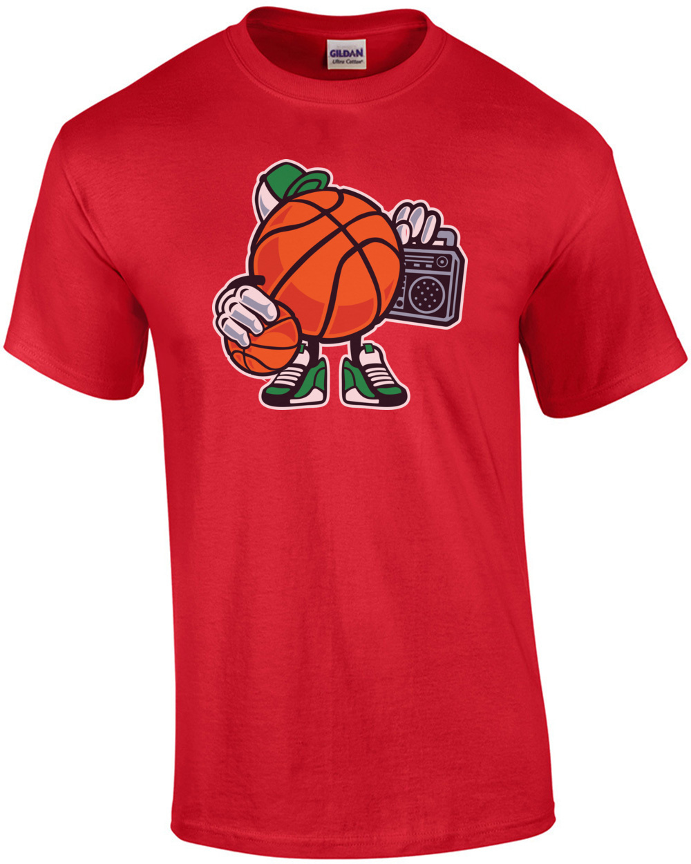 Retro Gangsta Basketball With Boombox T-Shirt