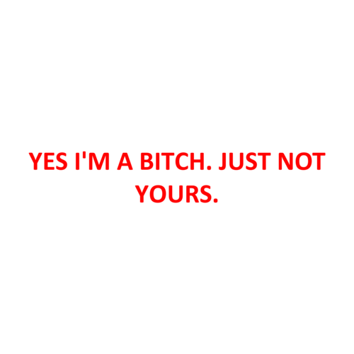 thumbnail image 2 of Yes I'm A Bitch Just Not Yours – Funny Women's T-shirt, Casual Short Sleeve, UK Made 2 of 3